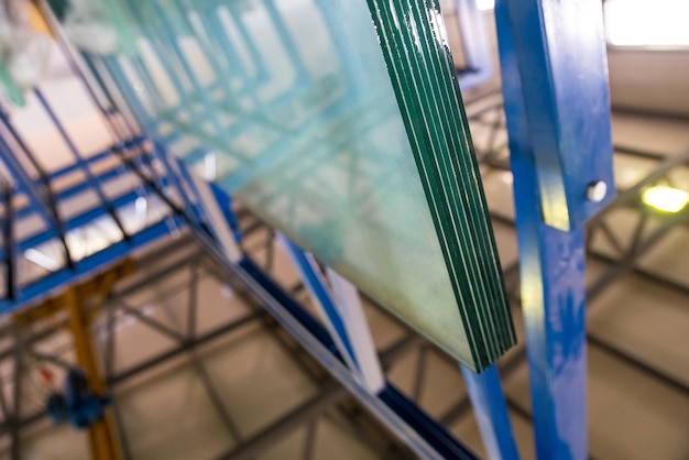 glass packaging in the production shop