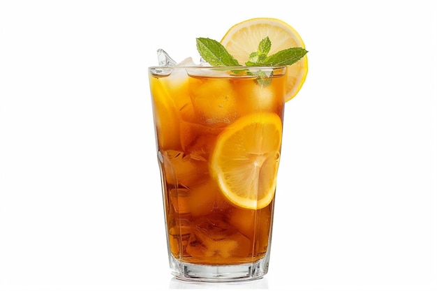 A glass of refreshing lemon tea