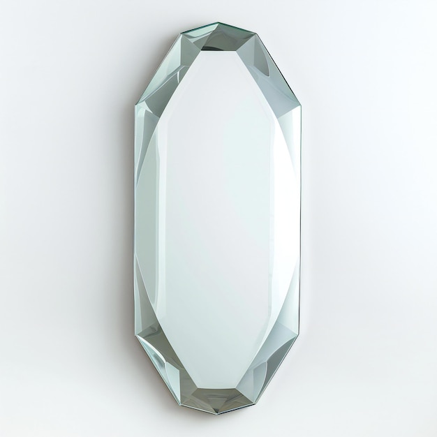 Glass sapphire on white background