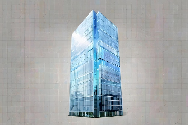 Glass Skyline Building PNG Skyscraper Isolated on Transparent Background