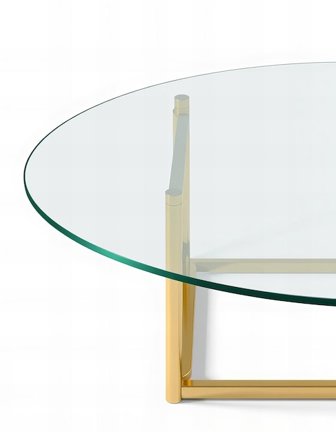 Photo a glass table with a green top that says  glass  on it