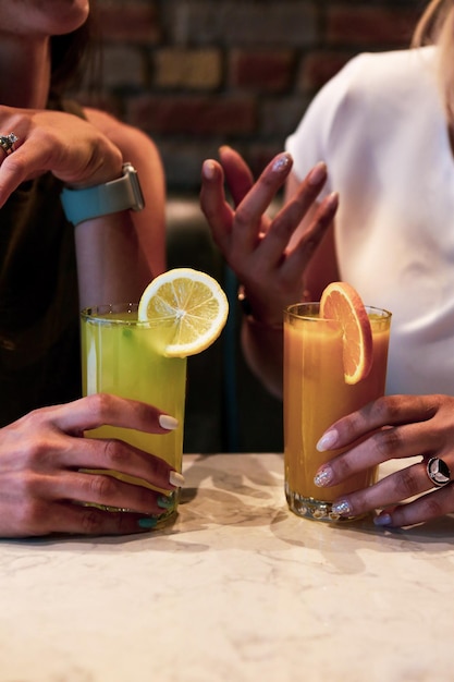 A glass of tasty orange juice