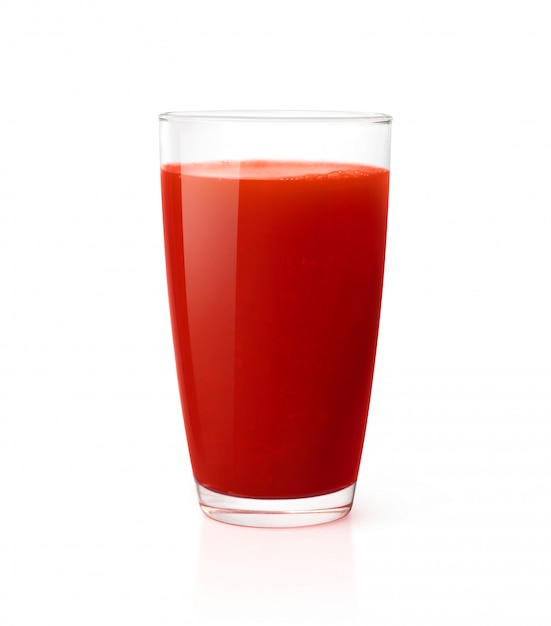 Glass of tomato juice  Clipping path.