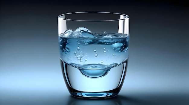 Glass of water on an isolated background