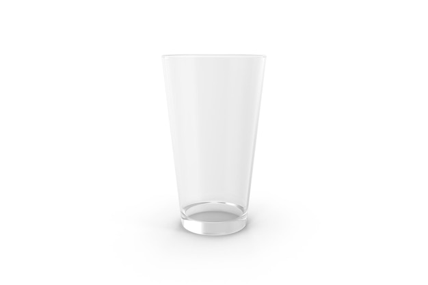 A glass of water on a white background