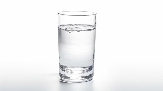 Glass of water on a white background