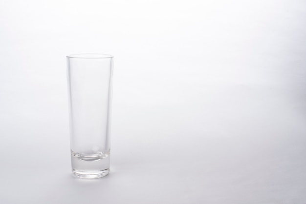 Glass of whisky and brandy isolated on a white background