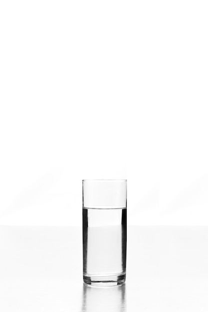 Glass on a white background.