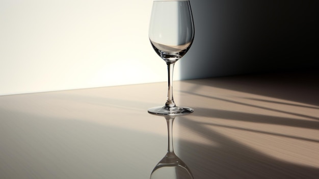 A glass of wine sits on a table.