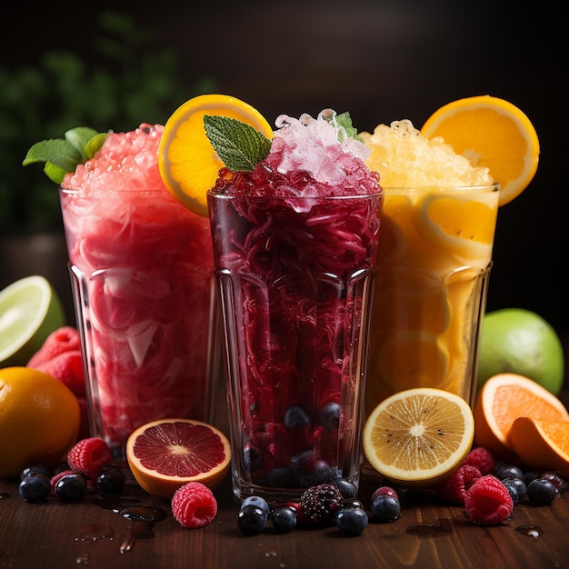 glass with fresh fruit juice