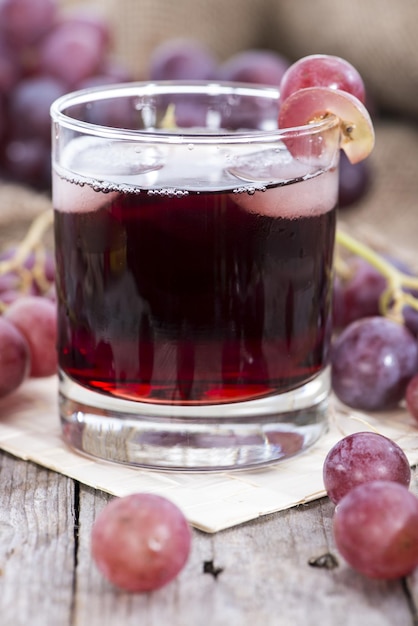 Glass with fresh Grape Juice