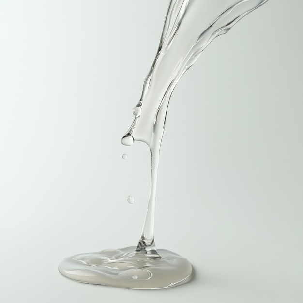 Photo a glass with water dripping off it and a white background