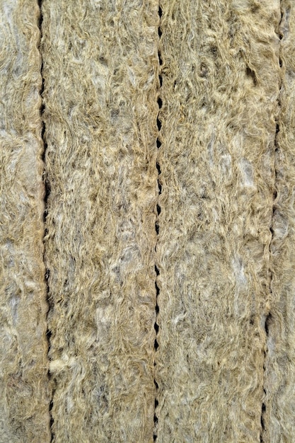 Glass wool sheets for insulation close-up