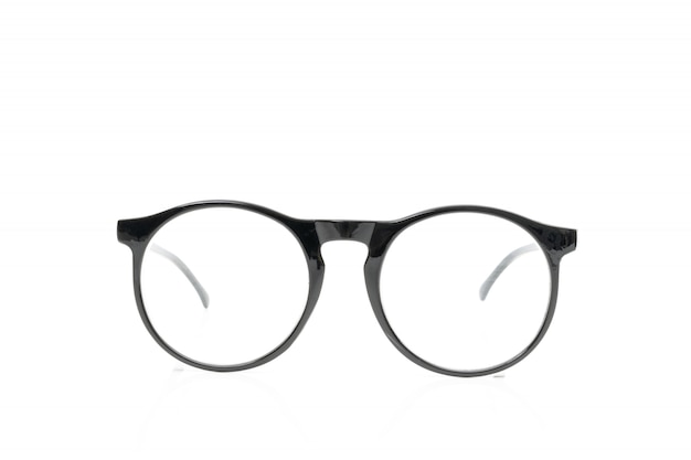 Glasses black on white