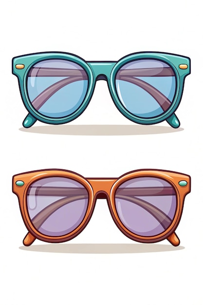 Photo glasses cartoon vector icon for fashion