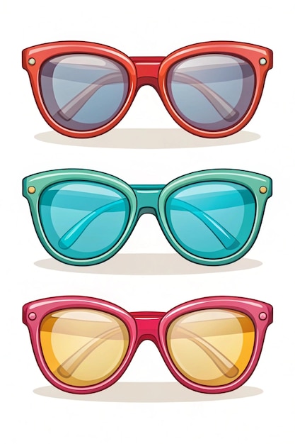 Photo glasses cartoon vector icon for fashion