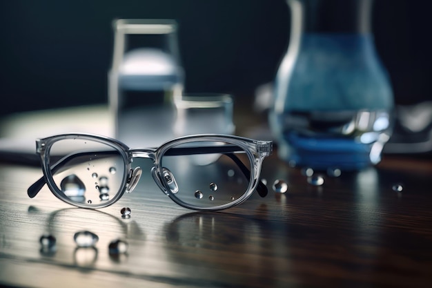 Glasses and contact lenses AI generated