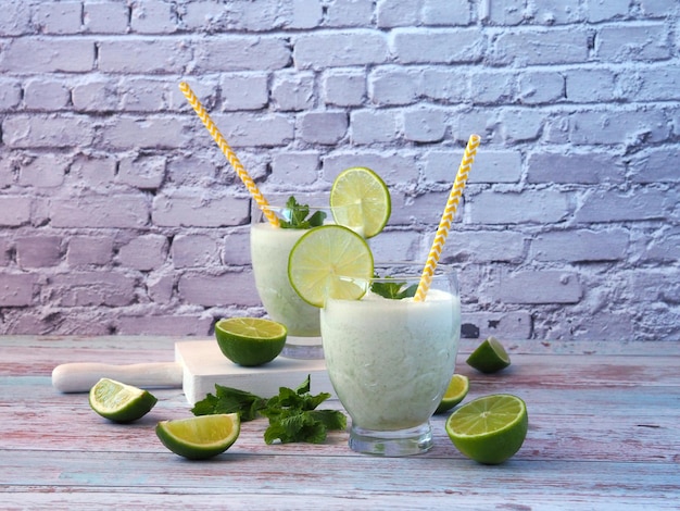 Glasses of traditional Brazilian lemonade