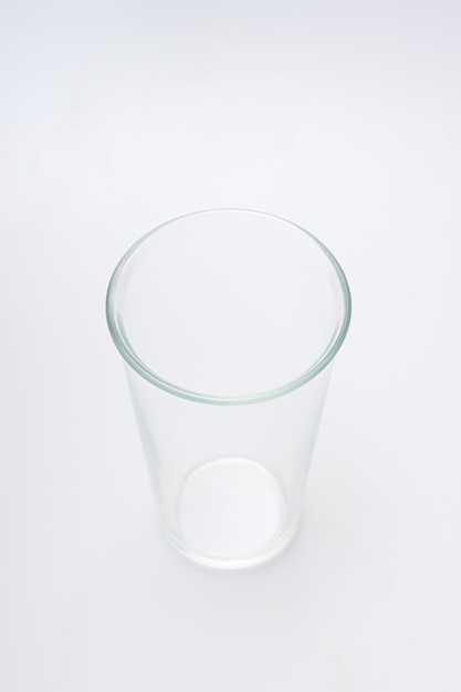 Glasses of various shapes on a white background