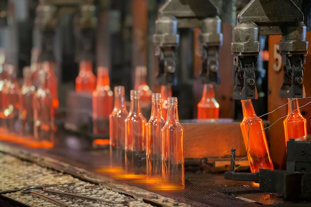 Glassworks Glass industry The process of making glass bottles