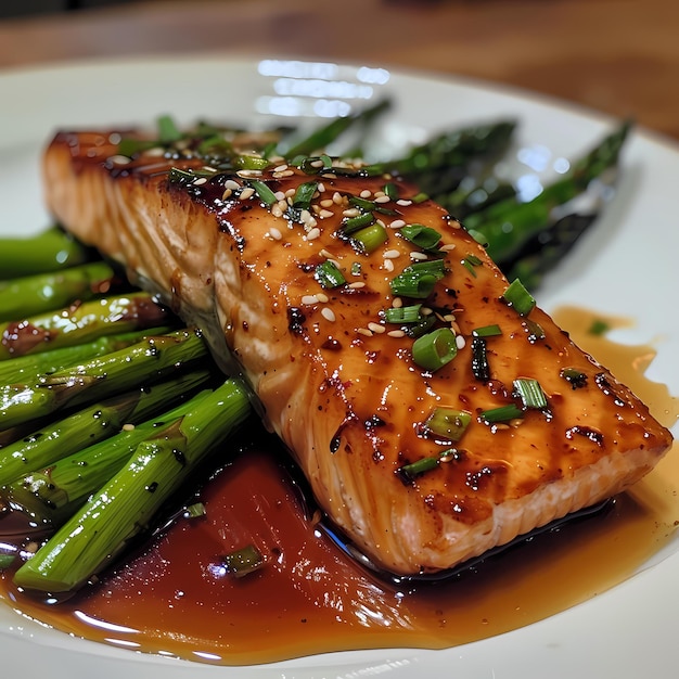 Glazed Salmon with Asparagus