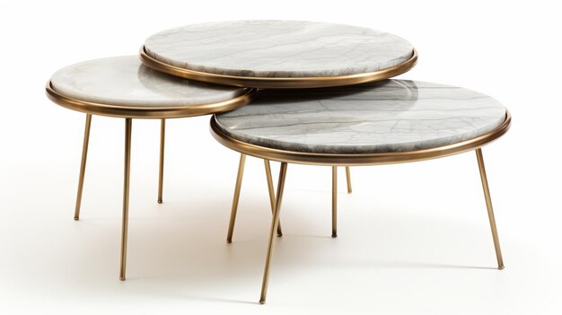 Gleaming Gold and Elegant Marble A Trio of Luxurious Tables