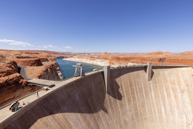 Glen canyon dam and colorado river in page arizona united states of america