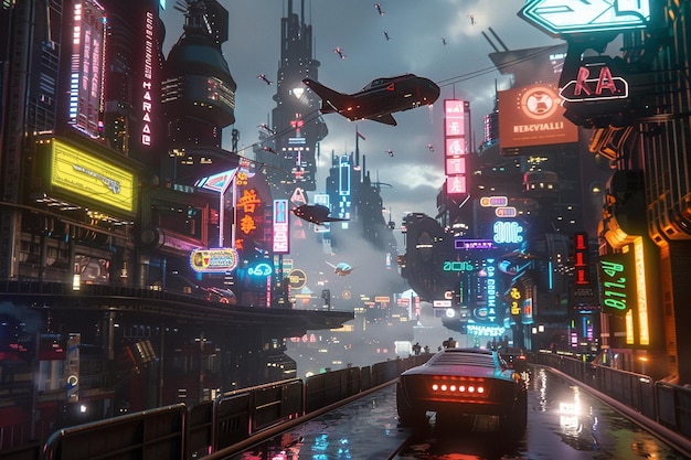 Glide through the futuristic cityscape of tomorrow generative ai