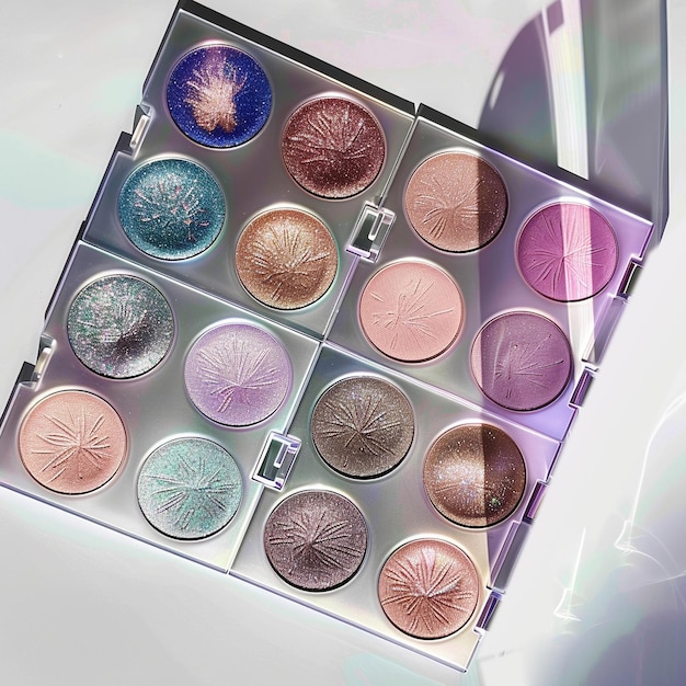 Photo glimmering eyeshadow palette each shade is pigmented to perfection for longlasting wear