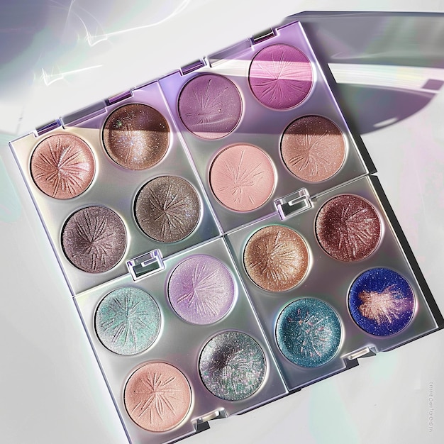 Photo glimmering nights eyeshadow palette dive into a world of enchantment with our glimmering pallete