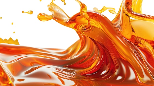 Glistening Caramel Flowing in a Delicious Golden Wave