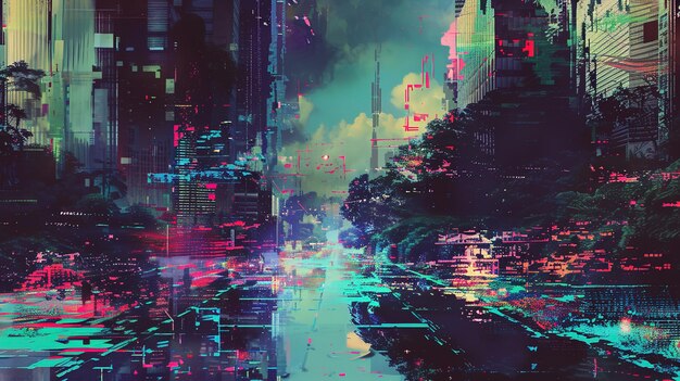 glitch art wallpaper