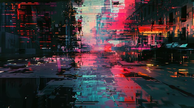 glitch art wallpaper