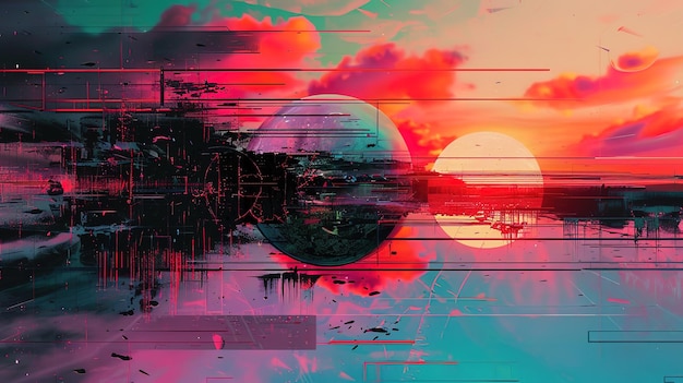 glitch art wallpaper