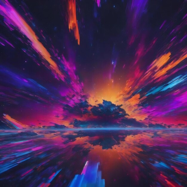 Glitch background universe abstract glitchy space video wallpaper 4k