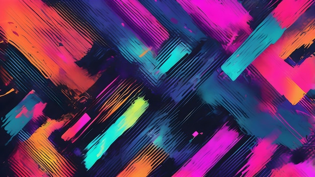 glitch texture background vibrant neon colors grainy noise effects