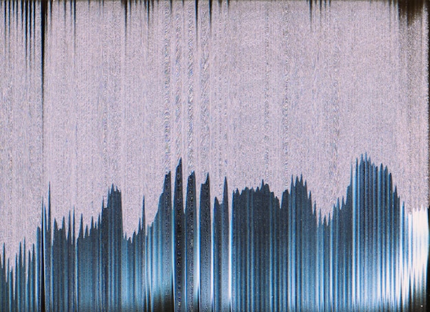 Photo glitch texture static noise blue gray line overlay