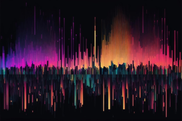 Glitch vector background colorful wallpaper Made by AIArtificial intelligence