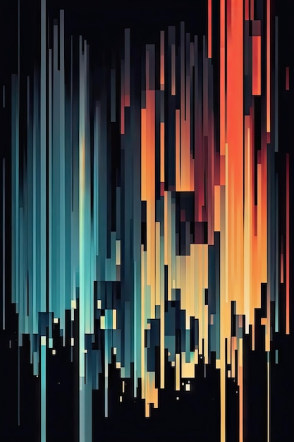 Glitch vector background colorful wallpaper Made by AIArtificial intelligence