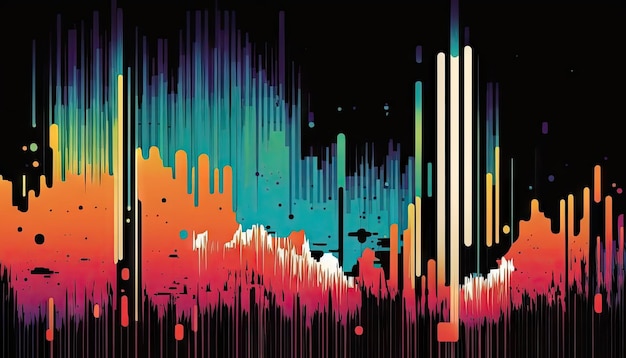 Glitch vector background colorful wallpaper Made by AIArtificial intelligence