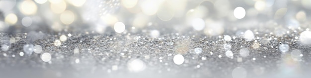 Glitter background in pastel delicate silver and white tones defocused Generative AI