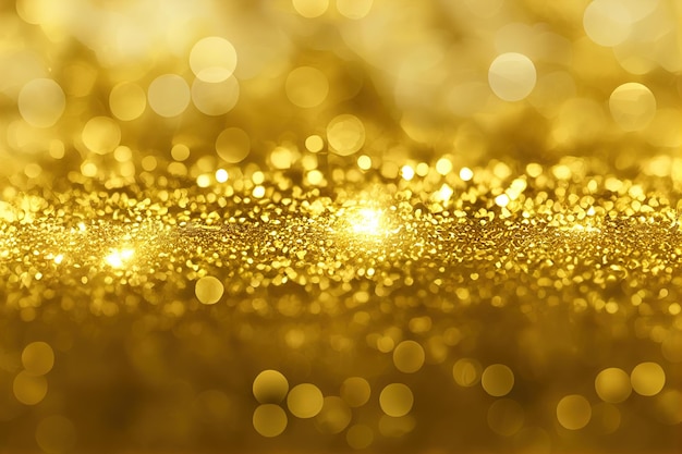 Glitter gold background Ai render