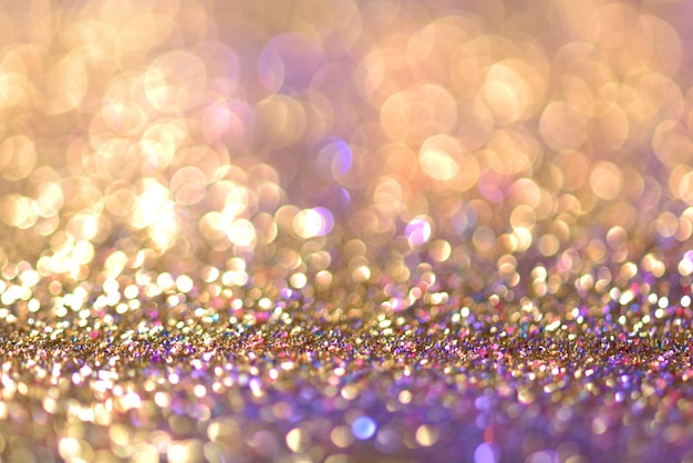 glitter gold bokeh Colorfull Blurred abstract background 