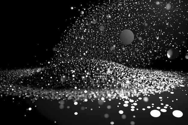 Glitter shimmer light and shine light ray particles with bokeh effect Abstract dust particles