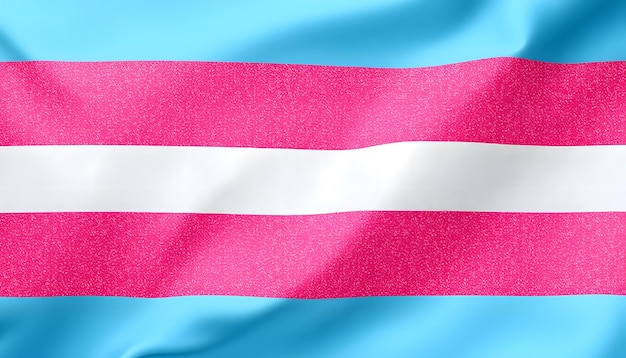 Photo glitter transgender pride flag isolated with white highlights