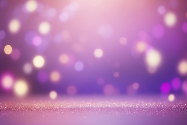 glitter vintage lights background silver and purple defocused