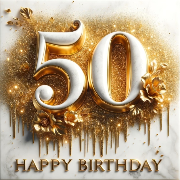 Glittering Golden 50th Birthday Tribute