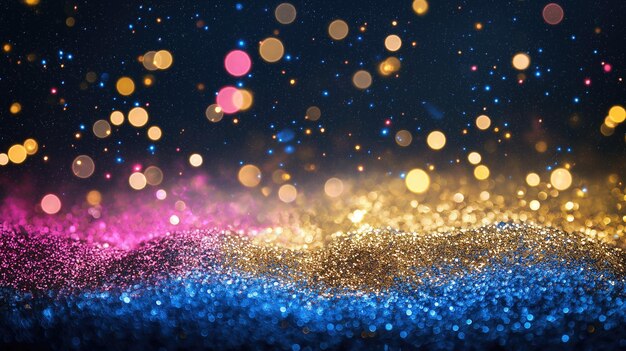 Photo glittering light shimmer celebration night background