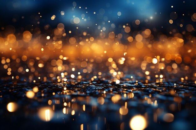 Glittering lights create ethereal bokeh abstract a dance of illumination and intrigue