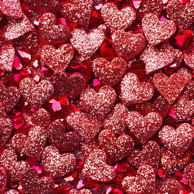 Photo glittery heart background pattern shimmering hearts background